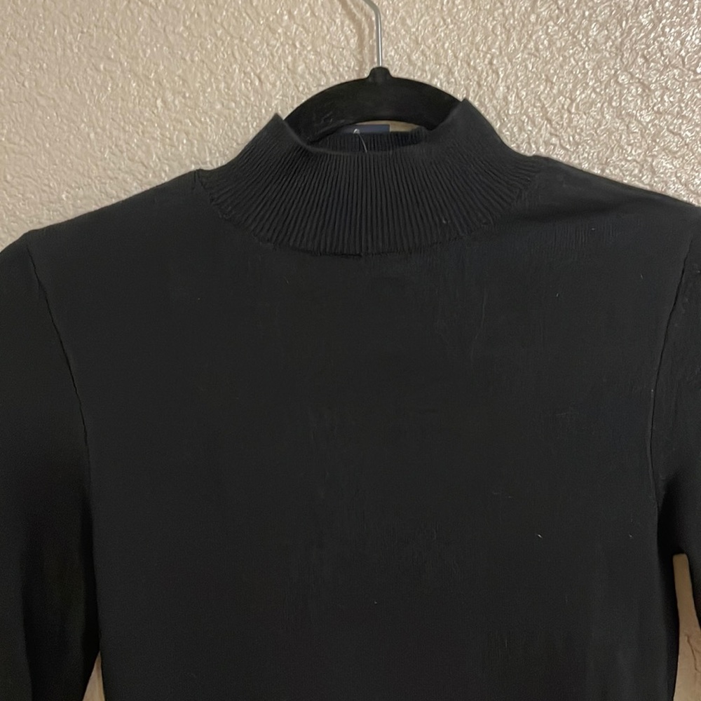 black long sleeve mini dress